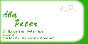 aba peter business card